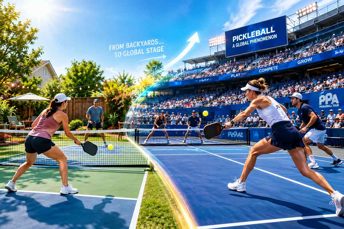 ARTI pickleball starter set: two paddles, navy carry bag and four perforated balls