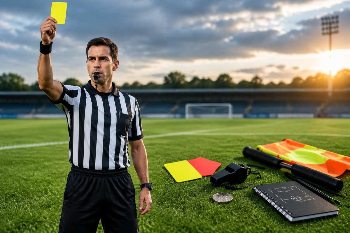 Pro Match referee kit in black for football match officials