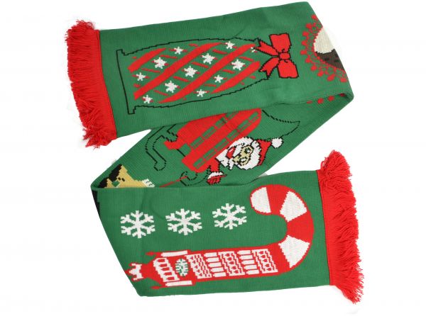 London Red Bus Christmas scarf