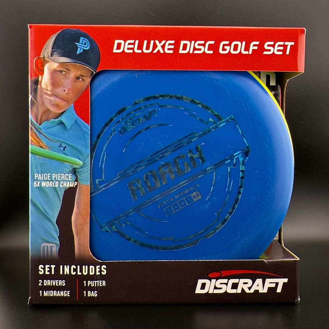 Disc golf set with discs and bag