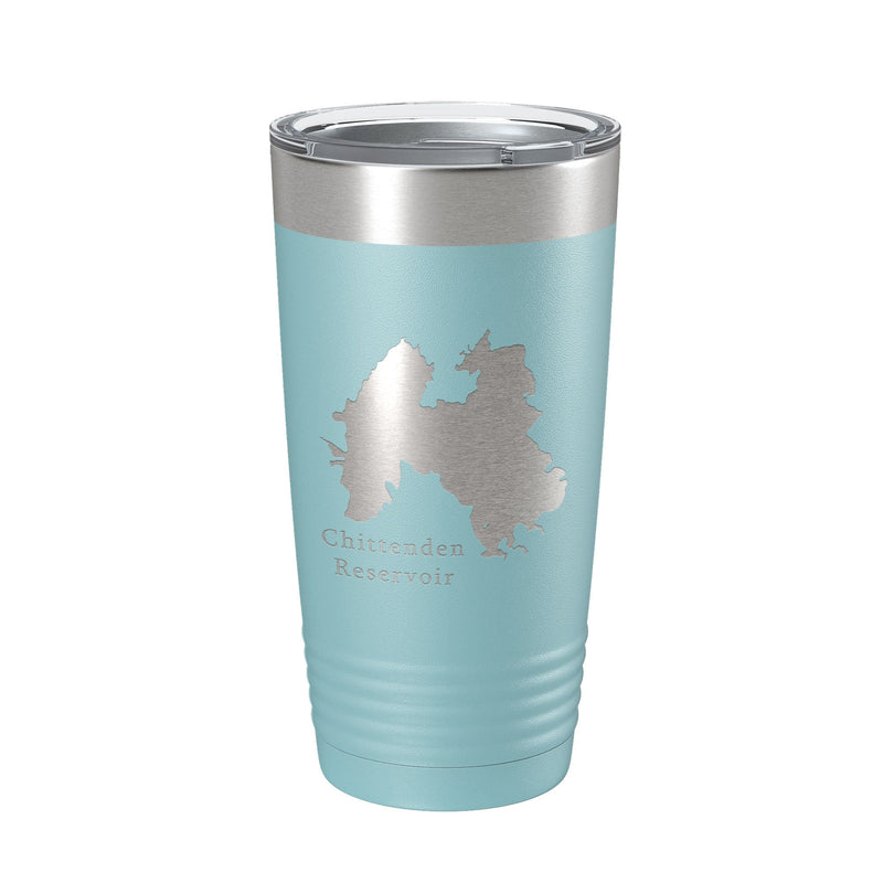 Chittenden Reservoir Tumbler Lake Map Travel Mug Insulated Laser Engraved Coffee Cup Vermont 20 oz-13