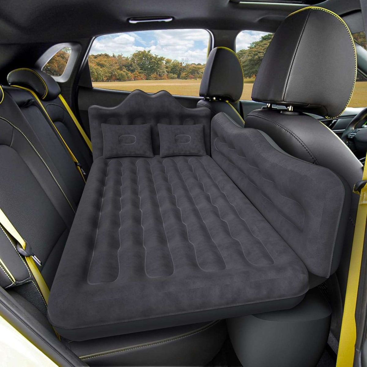 Thicken Backseat SUV/Car/Truck Air Mattress Air Bed Inflatable SUV Truck Mattress -24'' Width/Grey-8