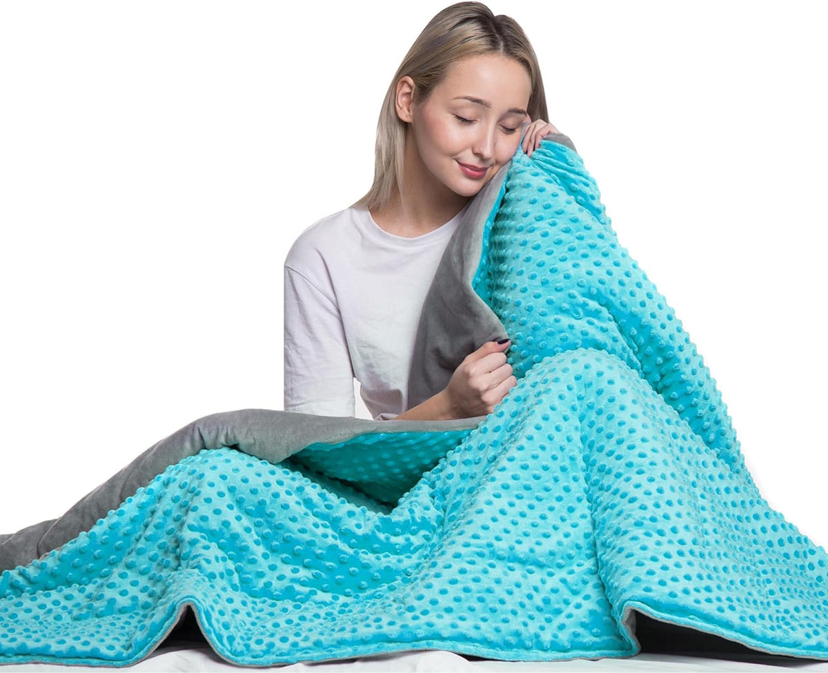 10 Lbs 48'' x 72'' Weighted Blanket for Kids with Removable Cover-1