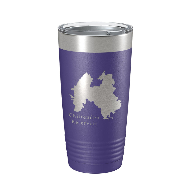Chittenden Reservoir Tumbler Lake Map Travel Mug Insulated Laser Engraved Coffee Cup Vermont 20 oz-7