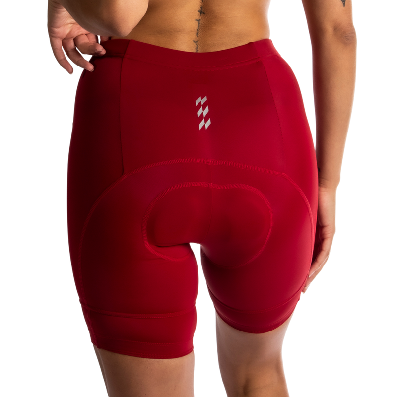 Solid Dark Red Women's Prisma Short-4