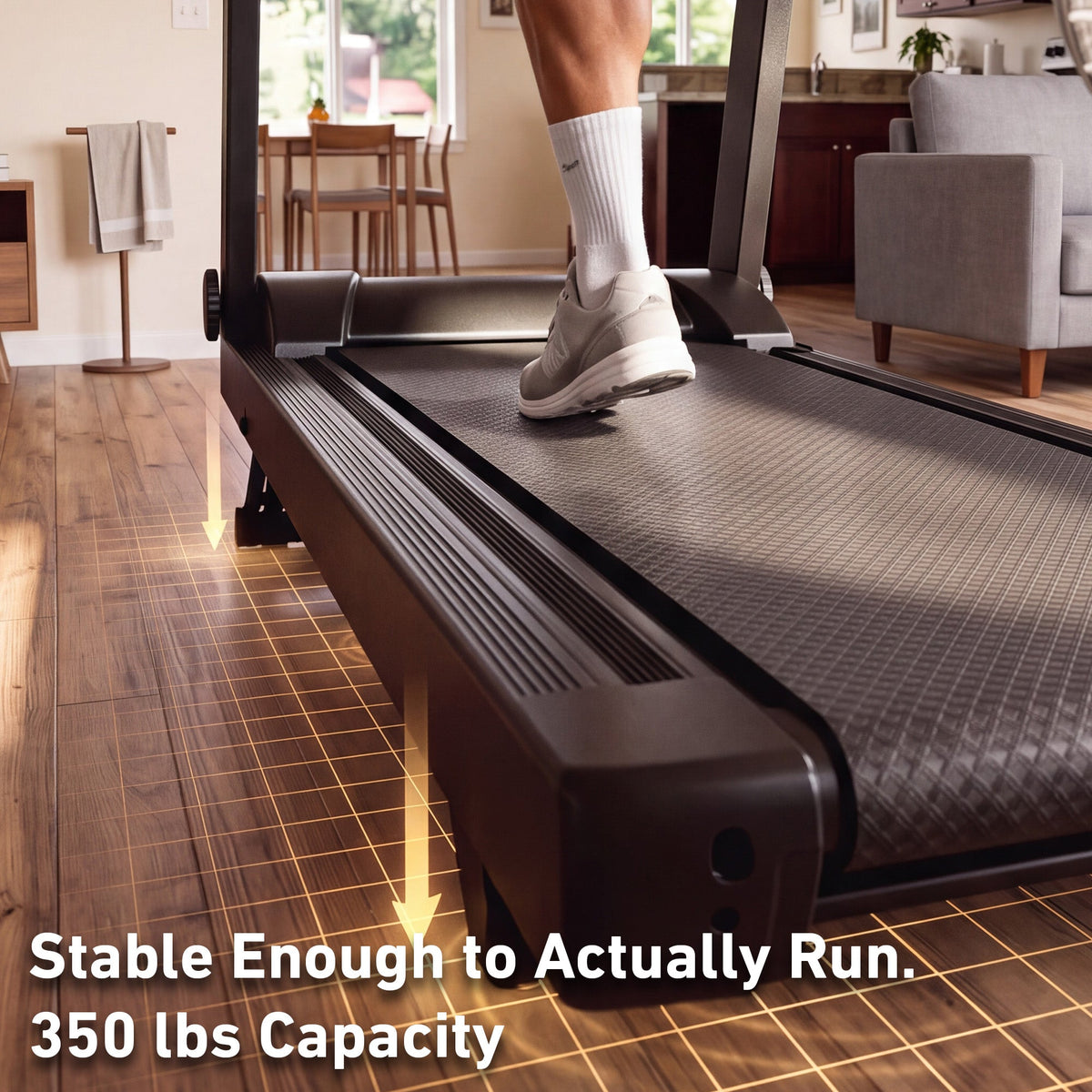 DeerRun All-New 2026 A1 Pro Move+ Smart Foldable Treadmill with 6% Incline & NFC | 350 lbs, 10 mph, Black-8