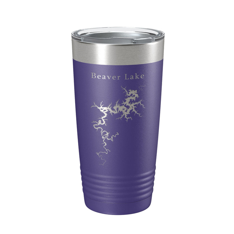 Beaver Lake Map Tumbler Travel Mug Insulated Laser Engraved Coffee Cup Arkansas 20 oz-4