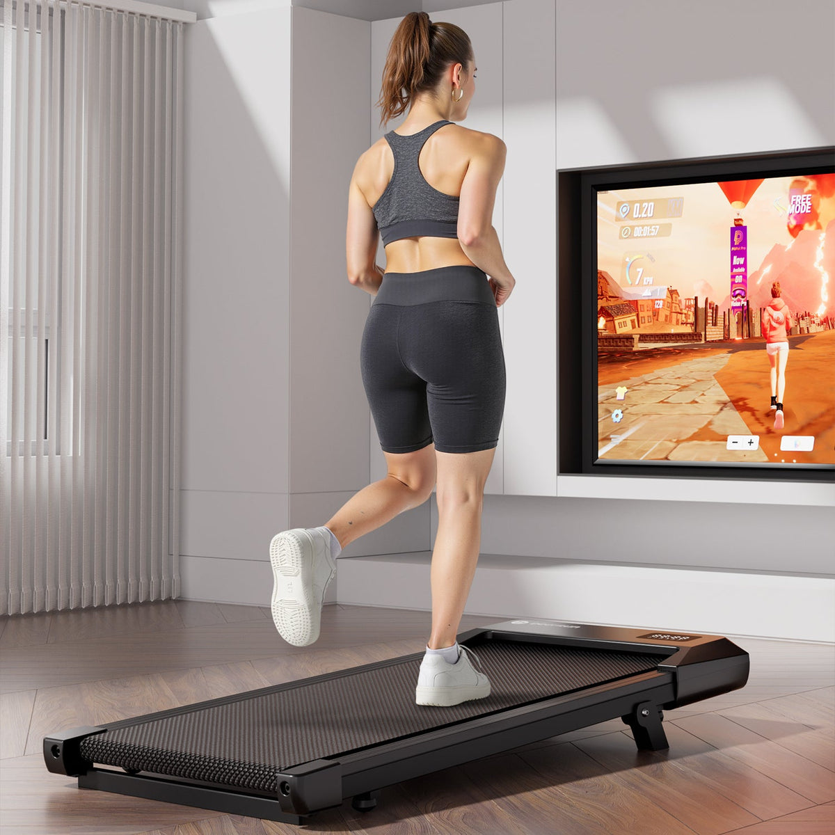 DeerRun Q2 Urban Smart Walking Pad with Incline Treadmill Remote Control-5
