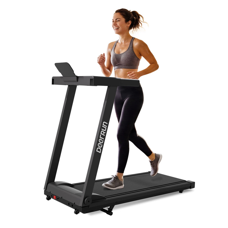 DeerRun All-New 2026 A1 Pro Move+ Smart Foldable Treadmill with 6% Incline & NFC | 350 lbs, 10 mph, Black-1