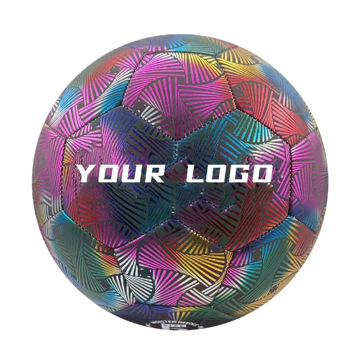 KAOS Reflect training soccer ball, holographic starburst design