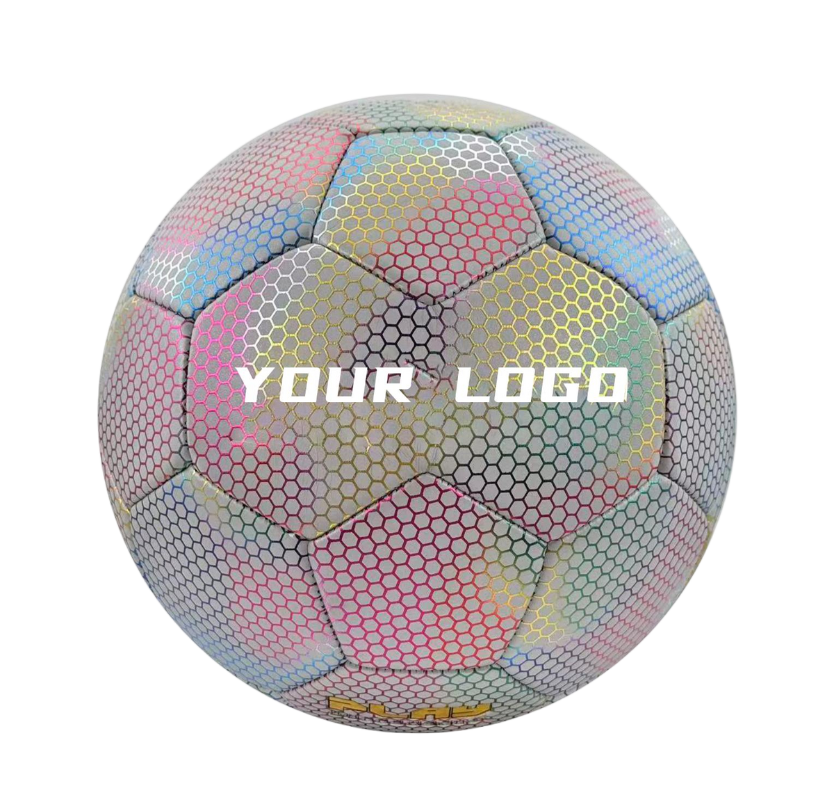 KAOS Reflect training soccer ball, holographic honeycomb design