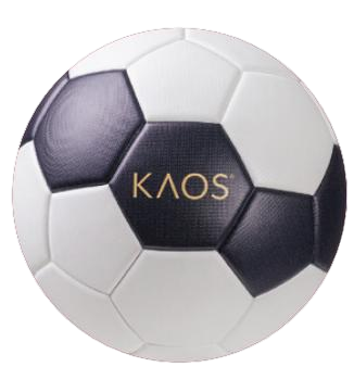 KAOS Stripe training soccer ball, classic black and white design
