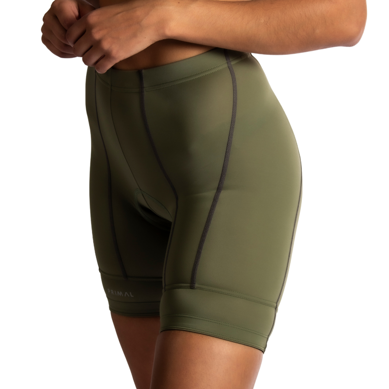Solid Army Green Women's Prisma Short-3