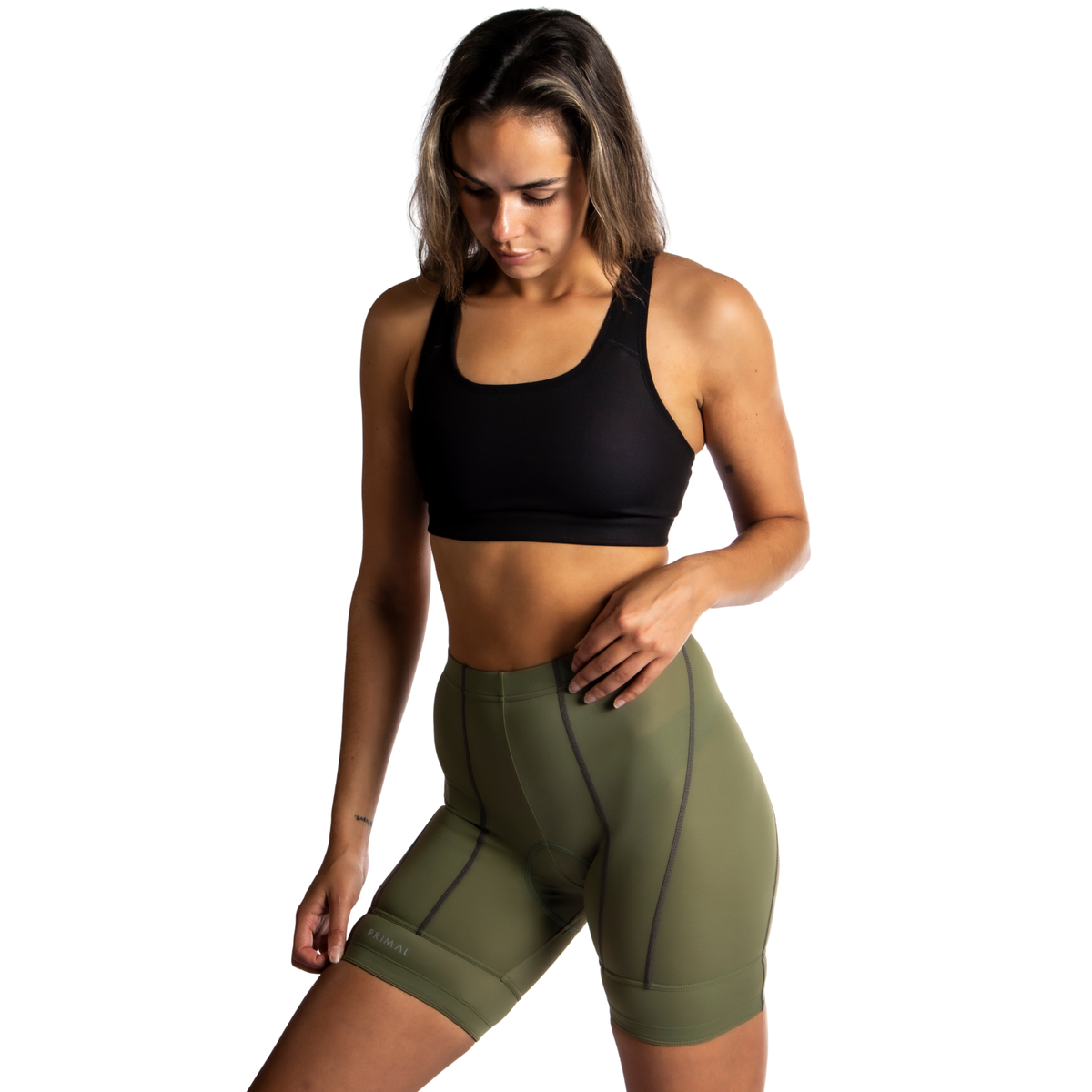 Solid Army Green Women's Prisma Short-6