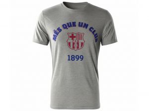 Barcelona Mes Que Un Club T Shirt Grey-1