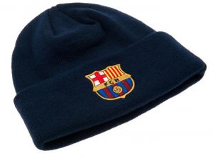 FC Barcelona Navy Knitted Turn Up Hat-2