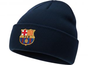 FC Barcelona Navy Knitted Turn Up Hat-1