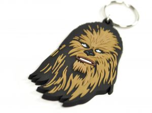 Star Wars Chewbacca rubber keyring, Star Wars merchandise