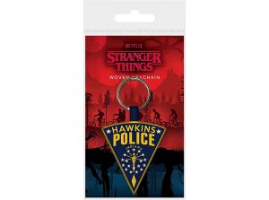 Stranger Things Hawkins Police Woven Keyring - Stranger Things official merchandise