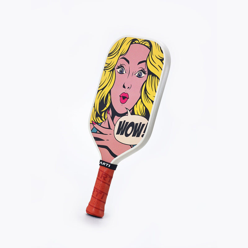 ARTI 16mm T700 Carbon Fiber Kristen & Kristy "WOW" Pickleball Paddle - USA Pickleball Approved-1