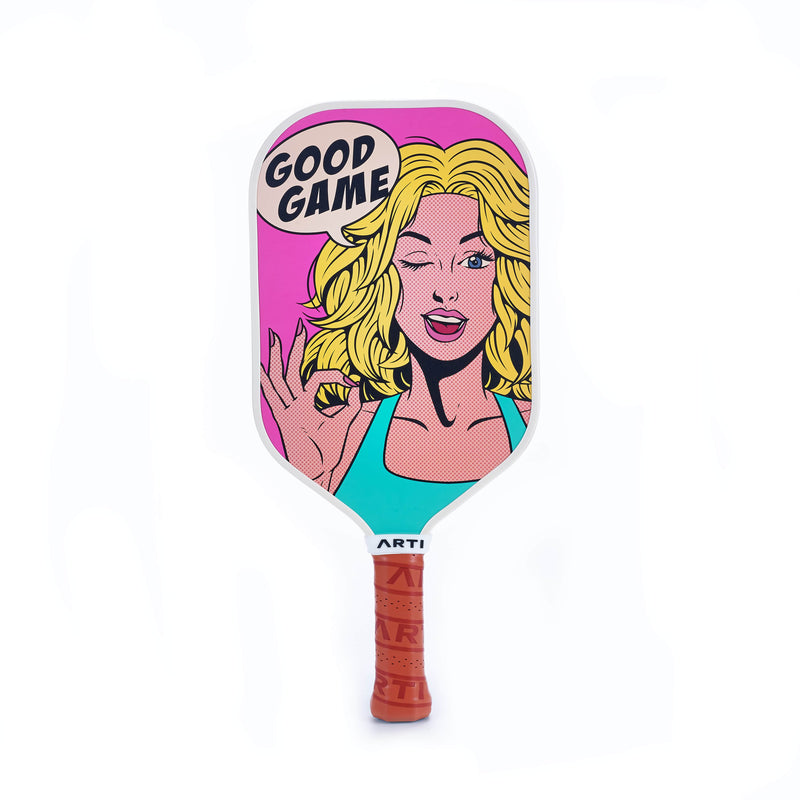 ARTI 16mm T700 Carbon Fiber Kristen & Kristy "GOOD GAME" Pickleball Paddle - USA Pickleball Approved-5