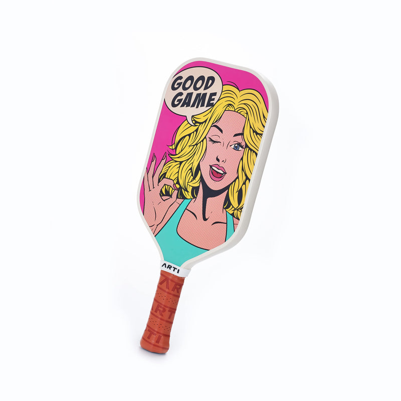 ARTI 16mm T700 Carbon Fiber Kristen & Kristy "GOOD GAME" Pickleball Paddle - USA Pickleball Approved-1