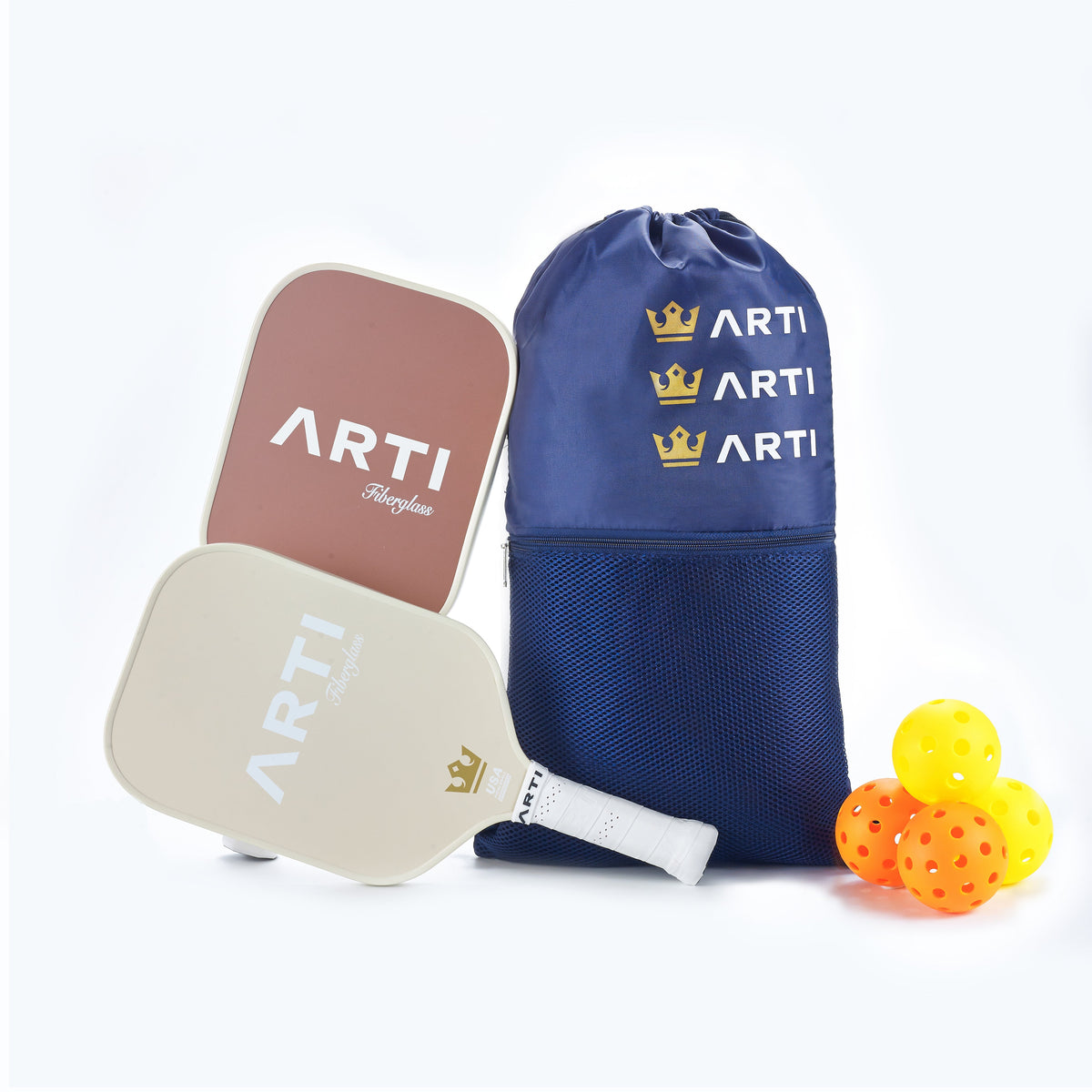 ARTI Fiberglass "Sandstorm" Pickleball Paddle Set - USA Pickleball Approved-4