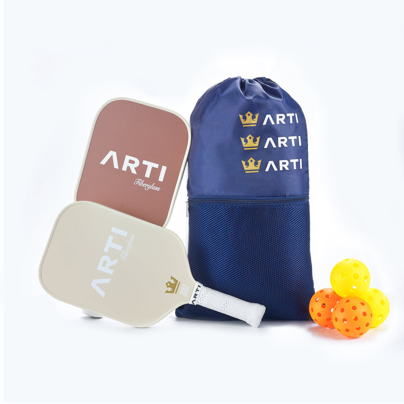 ARTI Fiberglass "Sandstorm" Pickleball Paddle Set - USA Pickleball Approved-4