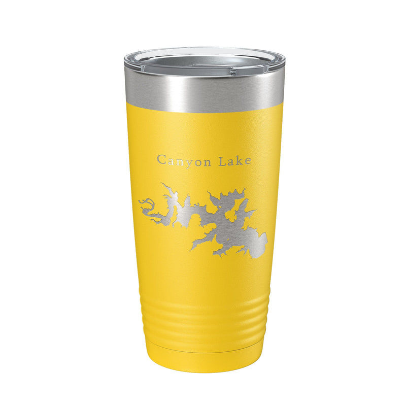 Canyon Lake Map Tumbler Travel Mug Insulated Laser Engraved Coffee Cup Texas 20 oz-2