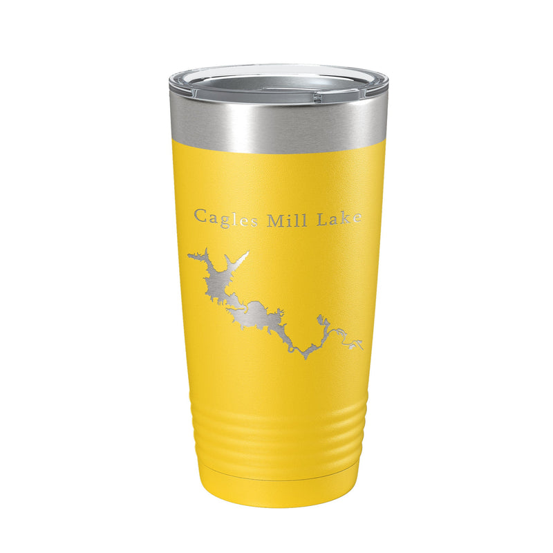 Cagles Mill Lake Map Tumbler Travel Mug Insulated Laser Engraved Coffee Cup Indiana 20 oz-4