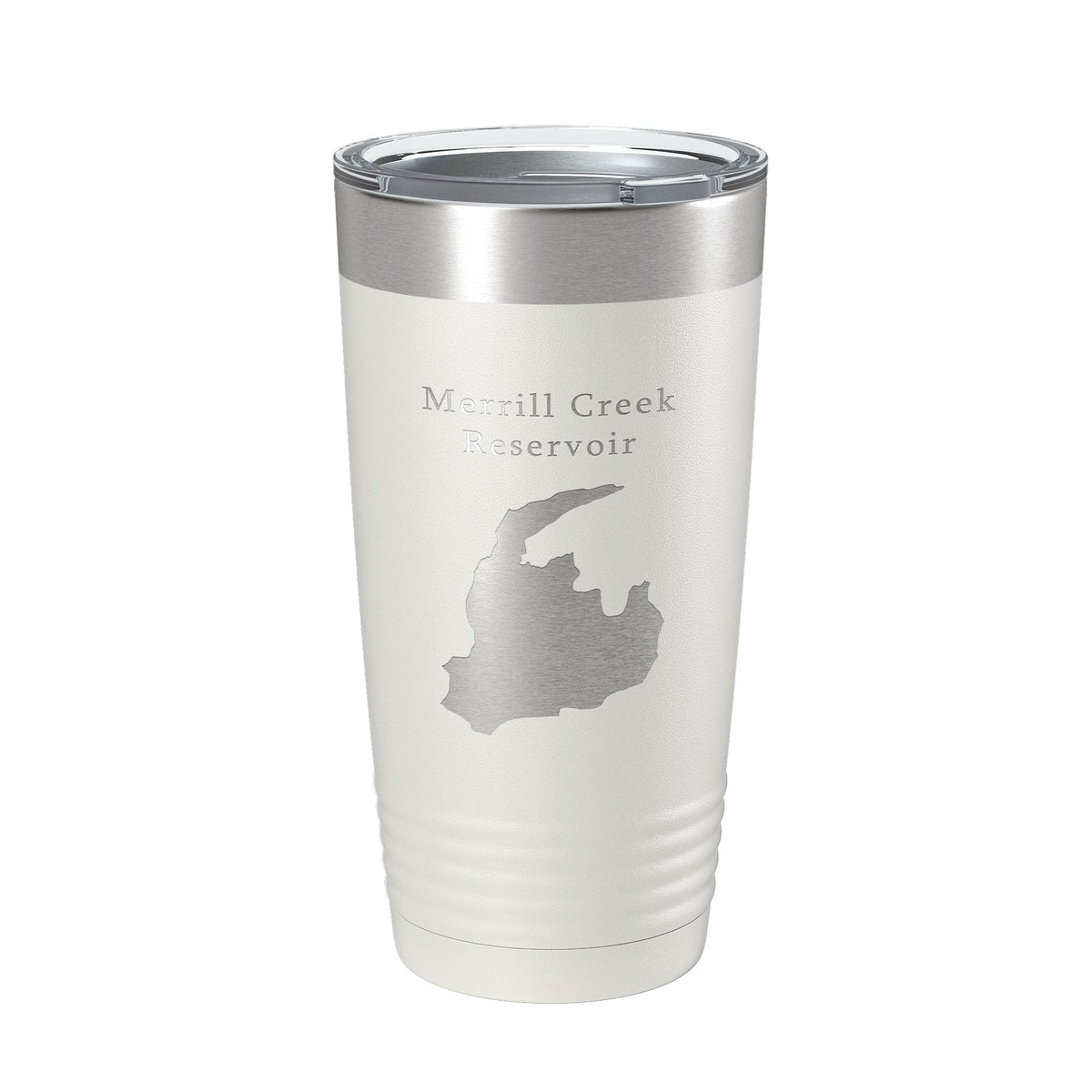 Merrill Creek Reservoir Tumbler Lake Map Travel Mug Insulated Laser Engraved Coffee Cup New Jersey 20 oz-16