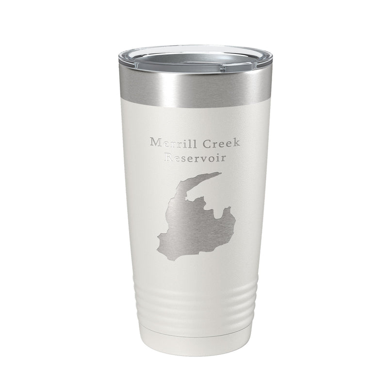 Merrill Creek Reservoir Tumbler Lake Map Travel Mug Insulated Laser Engraved Coffee Cup New Jersey 20 oz-16