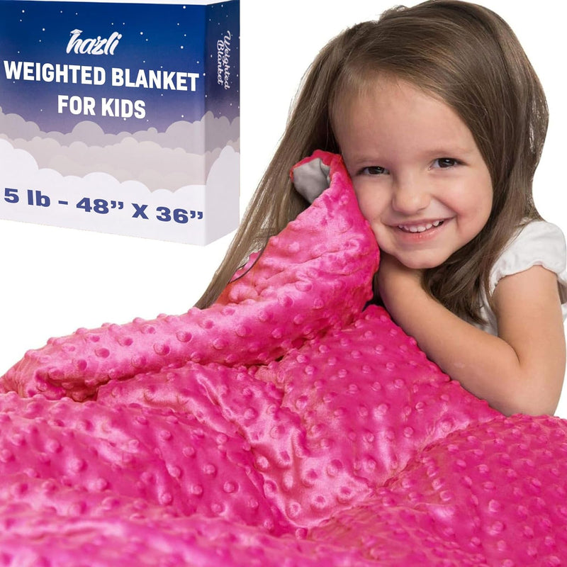 5 Lbs Kids Weighted Blanket with Cover | 36"x48" | 100% Cotton, Glass Beads-6