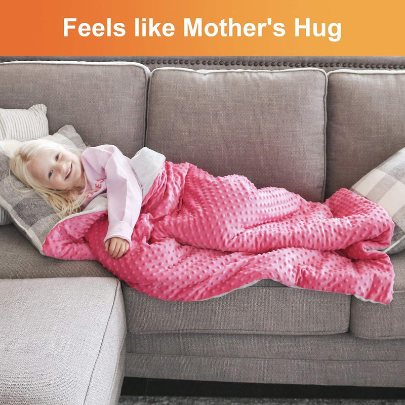 5 Lbs Kids Weighted Blanket with Cover | 36"x48" | 100% Cotton, Glass Beads-10