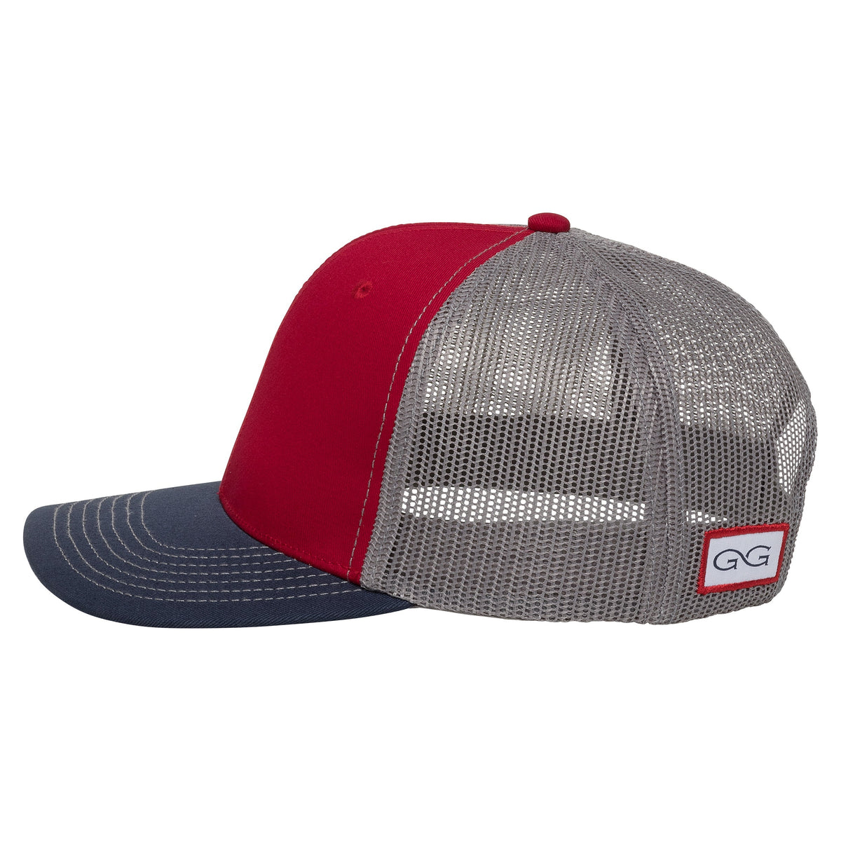 Red Cap | TriColor | Glacier MeshBack-3