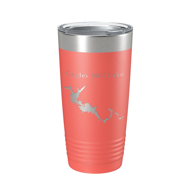Cagles Mill Lake Map Tumbler Travel Mug Insulated Laser Engraved Coffee Cup Indiana 20 oz-5