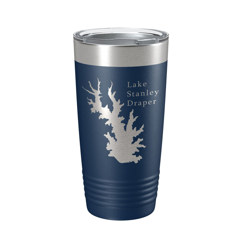 Lake Stanley Draper Map Tumbler Travel Mug Insulated Laser Engraved Coffee Cup Oklahoma 20 oz-19