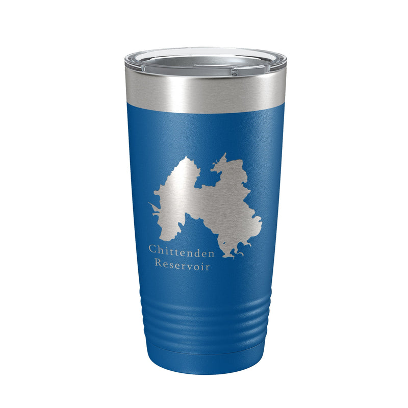 Chittenden Reservoir Tumbler Lake Map Travel Mug Insulated Laser Engraved Coffee Cup Vermont 20 oz-4