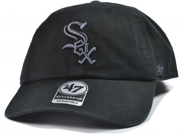 47 Brand MLB Chicago White Sox Clean Up Cap Black Black