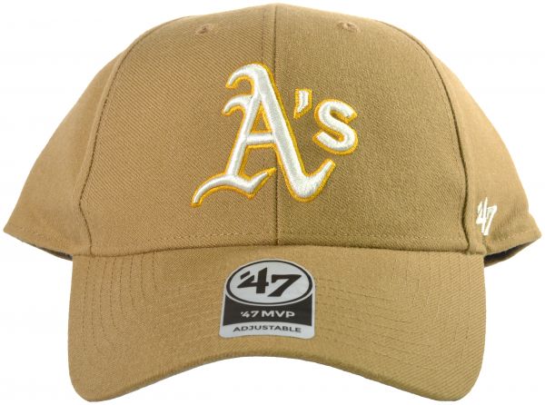 47 Brand MLB Oakland Athletics MVP Strap Back Cap Camel Brown