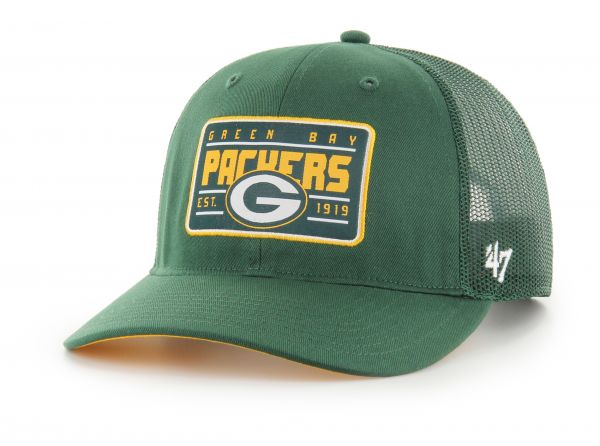 47 Brand NFL Green Bay Packers Hardline Trucker Snapback Cap Dark Green
