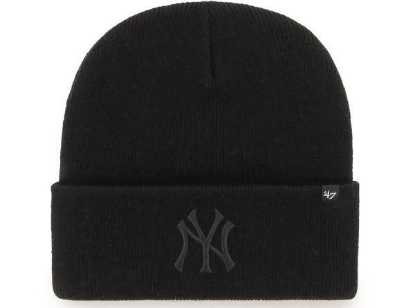 47 Brand NY Yankees Haymaker MLB Cuff Knitted Hat Black Black