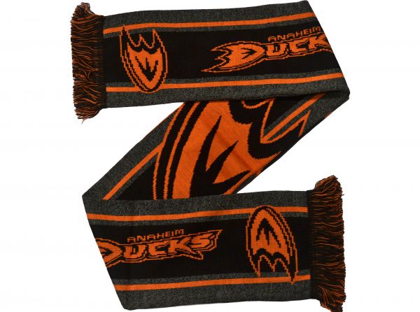 Anaheim Ducks Big Logo NHL Scarf Grey Orange Black-1