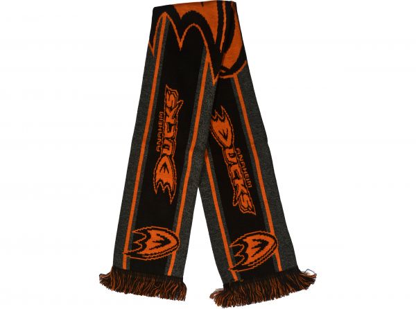 Anaheim Ducks Big Logo NHL Scarf Grey Orange Black-2