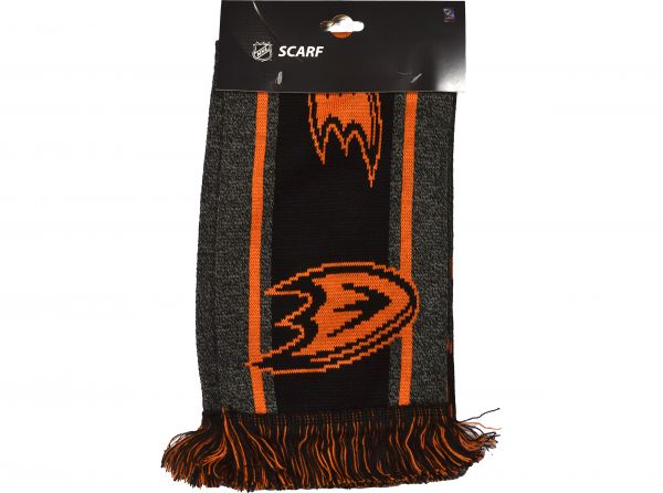Anaheim Ducks Big Logo NHL Scarf Grey Orange Black-3