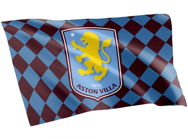 Aston Villa Checked Crest Flag 5 x 3