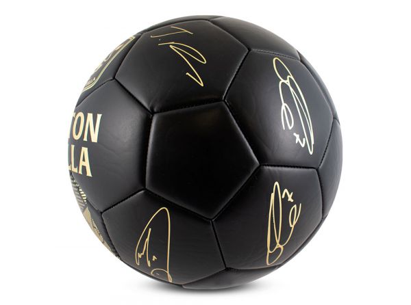 Aston Villa Phantom Black Gold Football Size 5-3
