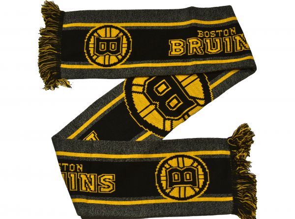 Boston Bruins Big Logo NHL Scarf Grey Black Yellow-1