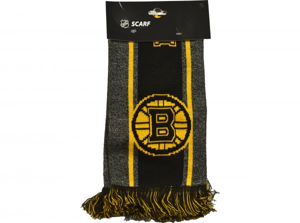 Boston Bruins Big Logo NHL Scarf Grey Black Yellow-3