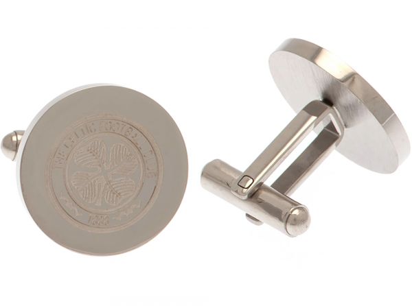 Celtic Round Stainless Steel Crest Cufflinks